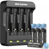 AlzaPower SET AP410-B Battery Charger + Rechargeable battery HR03 (AAA) 800 mAh 4 ks BUN