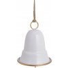 Kovový dekoračný zvonček veľký 14cm - biely Kovový dekoračný zvonček veľký 14cm - biely