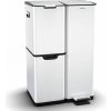 Klarstein Tiyo 3 v 1 kôš na odpadky 60 l, 30 l + 17 l + 13 l, kryt z nehrdzavejúcej ocele KG28-I-60-white