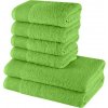 Sada 6 kusov bavlnených osušiek a uterákov Bella zelená EMI Sada 6 kusov bavlnených osušiek a uterákov Bella zelená EMI