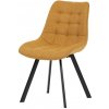 Autronic HC-465 YEL2 Stolička jedálenská, žltá látka, nohy čierny kov Autronic HC-465 YEL2 Stolička jedálenská, žltá látka, nohy čierny kov