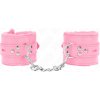 Kink - Fur Lined Wrist Restraints With Square Holes Pink and Pink Belt Adjustable 17-29 cm Kink - Fur Lined Wrist Restraints With Square Holes Pink and Pink Belt Adjustable 17-29 cm