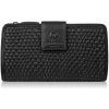 Dámska kožená peňaženka čierna veľká pletená Paolo Peruzzi AY-08-BL Dámska kožená peňaženka čierna veľká pletená Paolo Peruzzi AY-08-BL