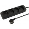 Predlžovací kábel PR-470P 4-zásuvky s uzemnením 1,5m čierna 3x1,5mm Predlžovací kábel PR-470P 4-zásuvky s uzemnením 1,5m čierna 3x1,5mm
