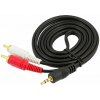 Audio kábel jack 3,5mm 2xRCA 1,5m (Audio kábel 1,5 m pre prepojenie zariadení so vstupom RCA a výstupom 3,5 mm) Audio kábel jack 3,5mm 2xRCA 1,5m (Audio kábel 1,5 m pre prepojenie zariadení so vstupom RCA a výstupom 3,5 mm)