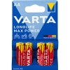 Alkalická batéria AA 1.5 LR6 Varta LONGLIFE MAX POWER Alkalická batéria AA 1.5 LR6 Varta LONGLIFE MAX POWER