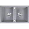 Ferro Mezzo II granitový drez 78x48 cm sivá/grafitová/ónyxová DRGM2/48/78GA Ferro Mezzo II granitový drez 78x48 cm sivá/grafitová/ónyxová DRGM2/48/78GA