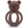 Silikónové hryzadlo a hrkálka Macko – Dark Chocolate Silikónové hryzadlo a hrkálka Macko – Dark Chocolate