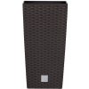 Kvetináč RATO SQUARE s vkladom 24 cm - farba: umbra Kvetináč RATO SQUARE s vkladom 24 cm - farba: umbra