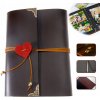 FOTOALBUM NA ZDOBENIE, KREATÍVNY, KOŽENÝ, SCRAPBOOKING + NÁLEPKY