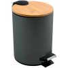 Spirella pedálový odpadkový kôš Adonis, tmavosivý, oceľ, bambusové veko, 3 l Spirella pedálový odpadkový kôš Adonis, tmavosivý, oceľ, bambusové veko, 3 l