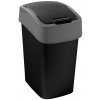 Kôš Curver® PACIFIC FLIP BIN 9 lit., 23.5x18.9x35 cm, čierno/šedý, na odpad Kôš Curver® PACIFIC FLIP BIN 9 lit., 23.5x18.9x35 cm, čierno/šedý, na odpad