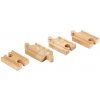 Brio Mini Straight Tracks 4 mini koľajnice dĺžka 5,4 cm