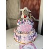 BabyTorta dvojposchodová plienková torta pre bábätko ružova OVEČKA