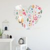 INSPIO Nálepka na stenu - Srdce prírody zvieratá, rastliny, láska, srdcia a púpavy plnofarebný motív INSPIO Nálepka na stenu - Srdce prírody zvieratá, rastliny, láska, srdcia a púpavy plnofarebný motív