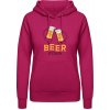 AWDis Hoodie Mikina - Dizajn - Čas na Pivo - Zvodná ružová - M - Dámske AWDis Hoodie Mikina - Dizajn - Čas na Pivo - Zvodná ružová - M - Dámske