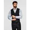 Ombre Elegant men's SLIM FIT herringbone vest - black čierna | modrá | biela S Ombre 5902228996958 Ombre Elegant men's SLIM FIT herringbone vest - black čierna | modrá | biela S Ombre 5902228996958