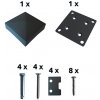 EKOfence Pätka plotového stĺpika Al s prísluš. antracit AL 130x130mm 16193