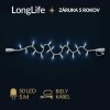LongLife spojovateľná led svetelná reťaz vonkajšia - 50led - 5m studená biela - biely kábel LongLife spojovateľná led svetelná reťaz vonkajšia - 50led - 5m studená biela - biely kábel