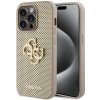 Guess kožený perforovaný kryt 4G na iPhone 15 Pro (GUHCP15LPSP4LGD) - zlatý Guess kožený perforovaný kryt 4G na iPhone 15 Pro (GUHCP15LPSP4LGD) - zlatý