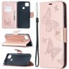 Peňaženkové kožené puzdro BUTTERFLIES na Xiaomi Redmi 9C -zlatoružová Peňaženkové kožené puzdro BUTTERFLIES na Xiaomi Redmi 9C -zlatoružová