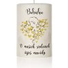 Dekoračná palmová sviečka srdcia Valec - 13cm / 7,5cm - 480g Dekoračná palmová sviečka srdcia Valec - 13cm / 7,5cm - 480g