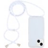 Gumený kryt Transparent Airbag na iPhone 14 - Bielo-zlatá Gumený kryt Transparent Airbag na iPhone 14 - Bielo-zlatá