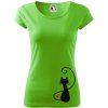 Zamilovaná mačka spredu - Dámske tričko Pure - XL ( Apple Green ) Zamilovaná mačka spredu - Dámske tričko Pure - XL ( Apple Green )