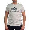 Alpha Industries Basic T-Shirt White Mellange tričko pánske Farba: šedá, Veľkosť: S Alpha Industries Basic T-Shirt White Mellange tričko pánske Farba: šedá, Veľkosť: S