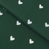 Goldea vianočné bavlnené plátno - srdiečka na tmavo zelenom 160 cm Goldea vianočné bavlnené plátno - srdiečka na tmavo zelenom 160 cm