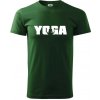 Yoga nápis - Klasické pánske tričko vyššej gramáže - 2XL ( Fľaškovozelená ) Yoga nápis - Klasické pánske tričko vyššej gramáže - 2XL ( Fľaškovozelená )