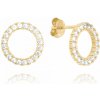 MINET JMAN0140GE00 - Pozlátené strieborné náušnice krúžky s bielymi zirkónmi MINET JMAN0140GE00 - Pozlátené strieborné náušnice krúžky s bielymi zirkónmi