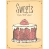 Ceduľa Premium Quality - Sweets 30cm x 20cm Plechová tabuľa Ceduľa Premium Quality - Sweets 30cm x 20cm Plechová tabuľa