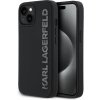 Karl Lagerfeld 3D Rubber Glitter Logo kryt pre iPhone 13, čierny 57983123900