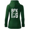 Nápis Boxing - Mikina dámska trendy zipper s kapucňou - S ( Fľaškovozelená ) Nápis Boxing - Mikina dámska trendy zipper s kapucňou - S ( Fľaškovozelená )