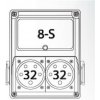 Rozvodnica zásuvková R-BOX (2x32/5+2x250V)+8-modulová Rozvodnica zásuvková R-BOX (2x32/5+2x250V)+8-modulová