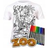 Tričko na maľovanie SAFARI ZOO + 10 umývateľných fixiek, veľkosť 5-6 rokov Tričko na maľovanie SAFARI ZOO + 10 umývateľných fixiek, veľkosť 5-6 rokov
