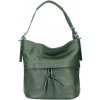 Mondo Italia Tmavozelená kožená kabelka na rameno 631 Zelená Mondo Italia Tmavozelená kožená kabelka na rameno 631 Zelená
