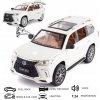 Model auta Lexus 570, kovový, biely, 1:24, otváracie dvere, LED Model auta Lexus 570, kovový, biely, 1:24, otváracie dvere, LED
