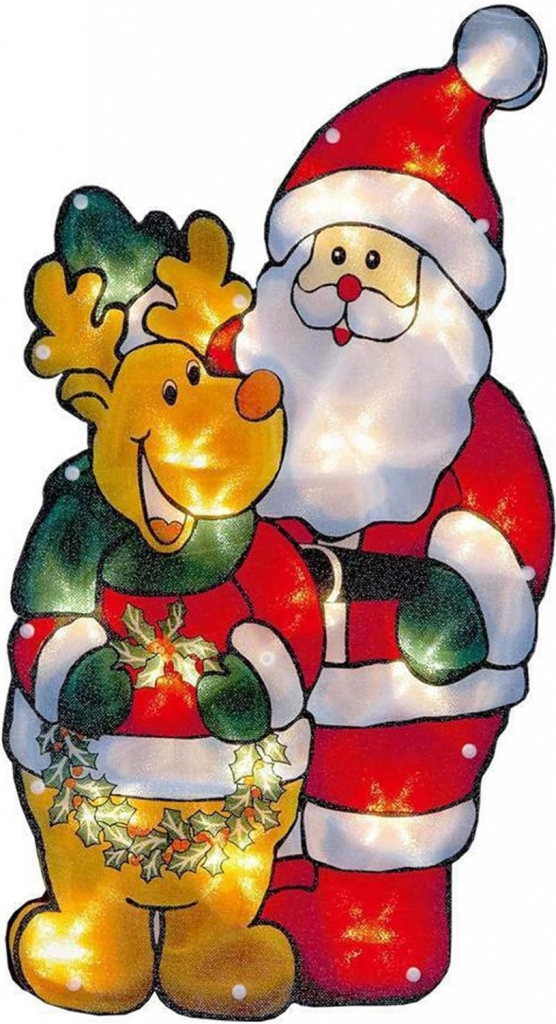 Foxter Svietiaci LED Santa Claus a sob 45 cm