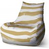 Sablio Sedací vak Bean Zlaté pruhy - 100 x 90 x 45 cm Sablio Sedací vak Bean Zlaté pruhy - 100 x 90 x 45 cm