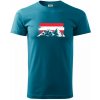 Rakúske hory - Klasické pánske tričko vyššej gramáže - 2XL ( Tmavý tyrkys ) Rakúske hory - Klasické pánske tričko vyššej gramáže - 2XL ( Tmavý tyrkys )