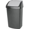 Curver® SWING BIN, 34x40,6x66,8 cm, čierny/sivý 50 l