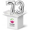 Na výber číslice 1–99 - balón v tvare čísla strieborný: 73 Na výber číslice 1–99 - balón v tvare čísla strieborný: 73