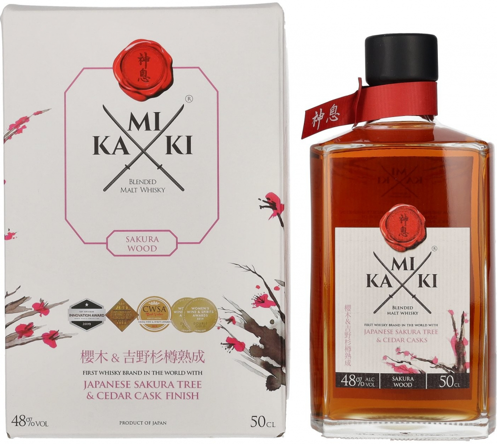 Kamiki Sakura Wood Whisky 48% 0,5 l (kazeta)