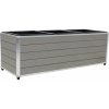 Kvetinový truhlík s 3 vyberateľnými vložkami, svetlo sivá, 78 x 27 x 27 cm Kvetinový truhlík s 3 vyberateľnými vložkami, svetlo sivá, 78 x 27 x 27 cm