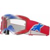 Okuliare VISION 5 CORP, ALPINESTARS (červená/biela/modrá, číre plexisklo) 2025 Okuliare VISION 5 CORP, ALPINESTARS (červená/biela/modrá, číre plexisklo) 2025