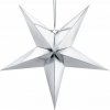 PartyDeco HVIEZDA papierová strieborná 30cm