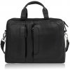Kožená unisex aktovka / taška Paolo Peruzzi E-26 černá Kožená unisex aktovka / taška Paolo Peruzzi E-26 černá