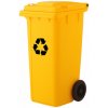 Sammer Smetné nádoby 120L s kolieskami v žltej farbe K-120L zlty Sammer Smetné nádoby 120L s kolieskami v žltej farbe K-120L zlty